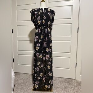 DR2 Black Floral Maxi Dress